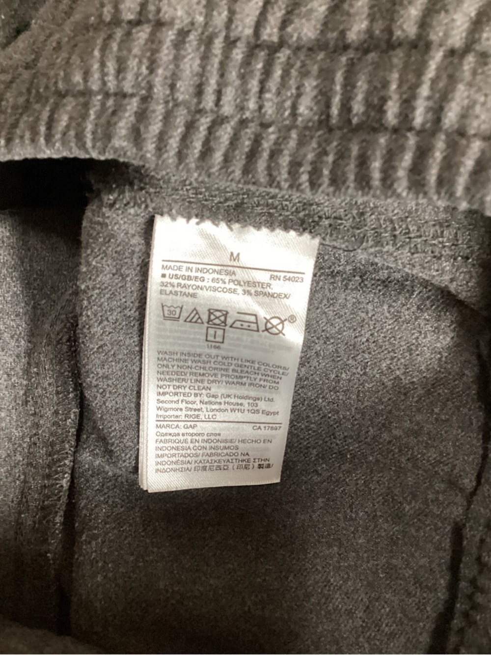 GAP Pull-On Gray Joggers (Size: Medium) - Picture 5 of 5